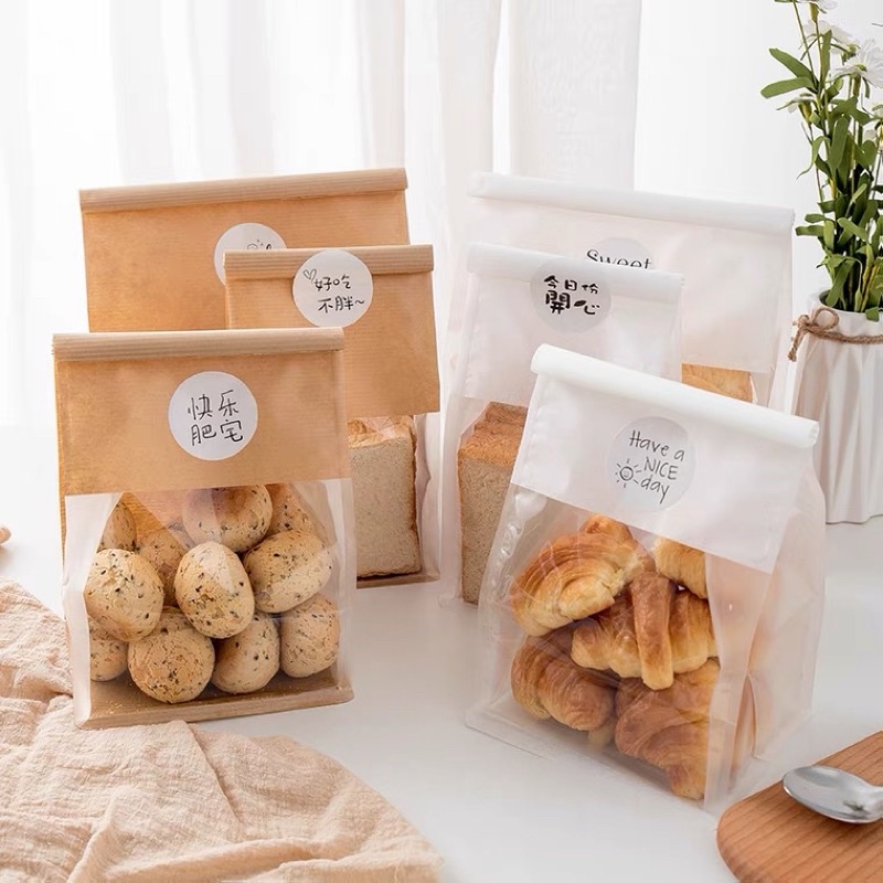📍สินค้าราคาพิเศษ📍พร้อมส่ง (แพ็ค 20 ใบ) ถุงใส่ขนม ถุงขนมปัง ถุงลวดพับ
