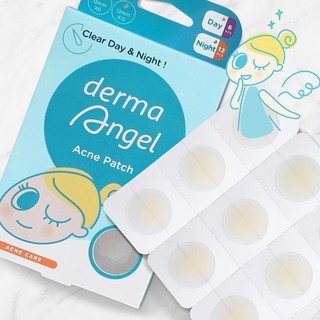 แผ่นแปะสิว 18 ชิ้น!  ประกอบไปด้วยสูตรกลางวัน 6 ชิ้น และกลางคืน 12 ชิ้น ​ DERMA ANGEL Da Acne Patch Day 6 and Night 12