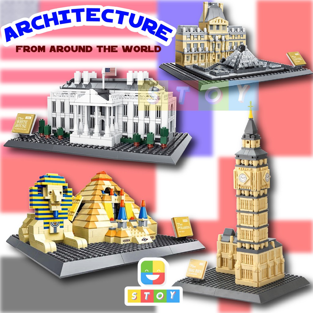 ชุดตัวต่อ สถานที่ท่องเที่ยวสถาปัตยกรรมประจำประเทศ 4 ประเทศ WORLD CLASSIC CITY