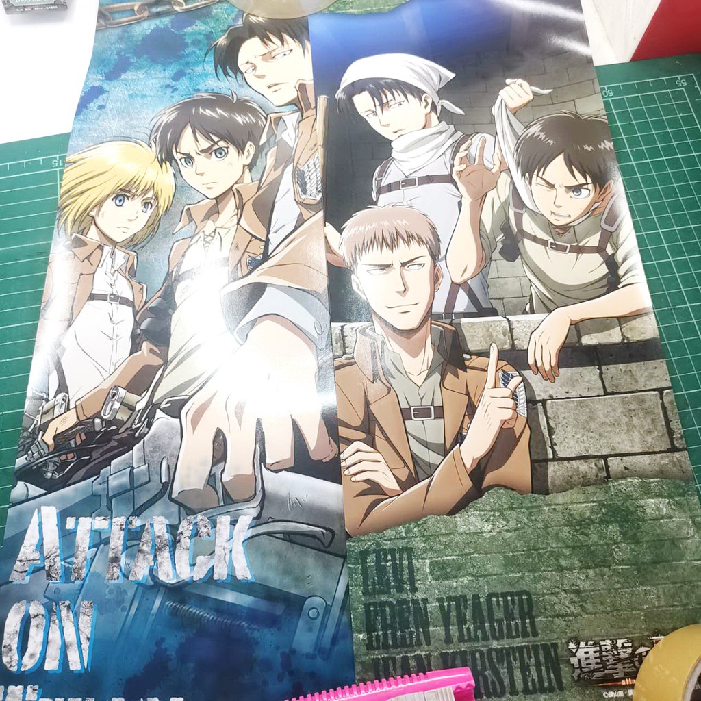 (แท้/มือ1) Attack on Titan Poster In Box โปสเตอร์ จาก ผ่าภิภพไททัน BANPRESTO Attack on Titan Mikasa 