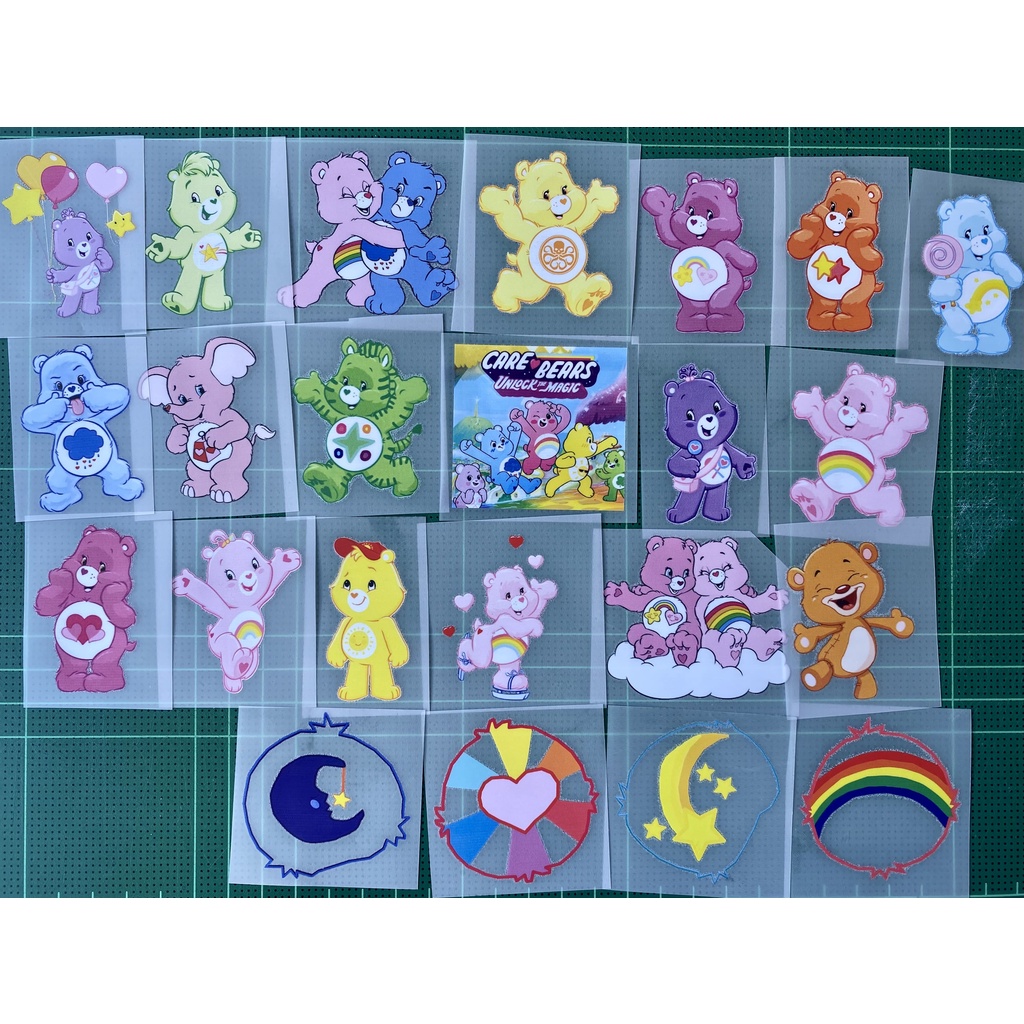 ตัวรีดติดเสื้อ Care bear ตัวรีดการ์ตูนหมี แผ่นฟิมล์รีดร้อน อาร์มติดเสื้อ DIY