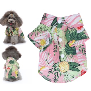 Pet Hawaiian Shirt Cute Breathable Cotton Dog Summer T for Cats Dogs Rabbits