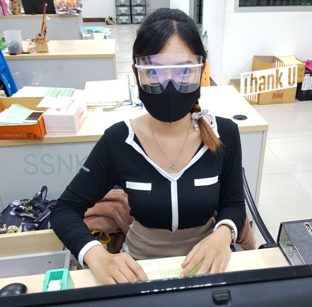 หน้ากากแว่นตาป้องกันเชื้อโรค ละอองฝอย ฝุ่น / Visor mask film ฟิล์มเกรดพรีเมี่ยม