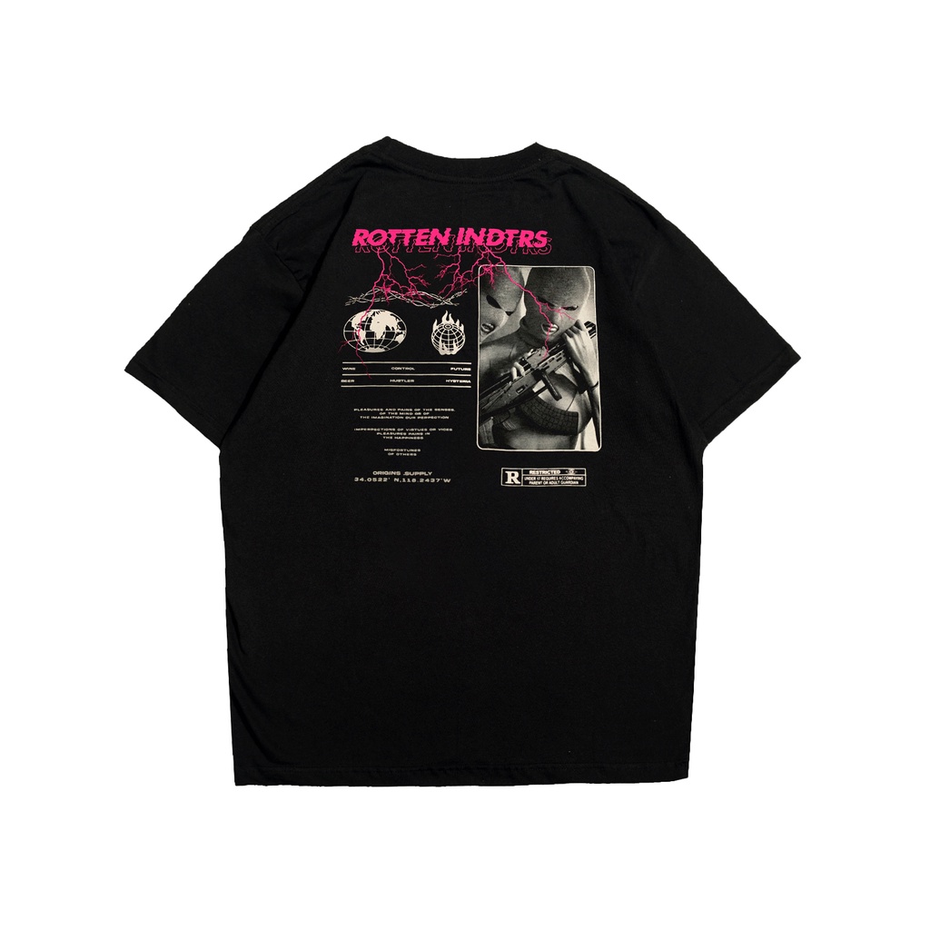 Rotten - เสื้อยืดสีดํา Hustler
