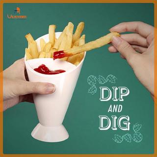 【Fast Delivery】 French Fry Chips Cone Salad Dipping Cup Kitchen Restaurant Potato Tool Tableware Assorted Sauce Ketchup Jam Dip Cup Bowl 【Veemm】