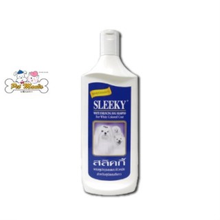 SLEEKY สลิคกี้ แชมพูบำรุงขนและผิวหนัง สำหรับสุนัขขนสีขาว 350 CC.