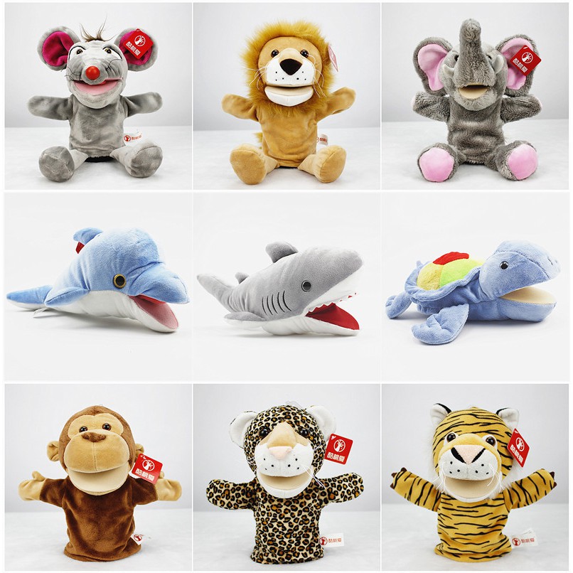 ตุ๊กตามืออ้าปาก【พร้อมส่ง】เป็นรูปสัตว์ต่างๆ น่ารัก มีหลายแบบ มีขา ตัวใหญ่