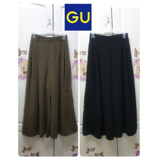 GU กางเกงผ้า มือสอง ขาบาน Size S, M