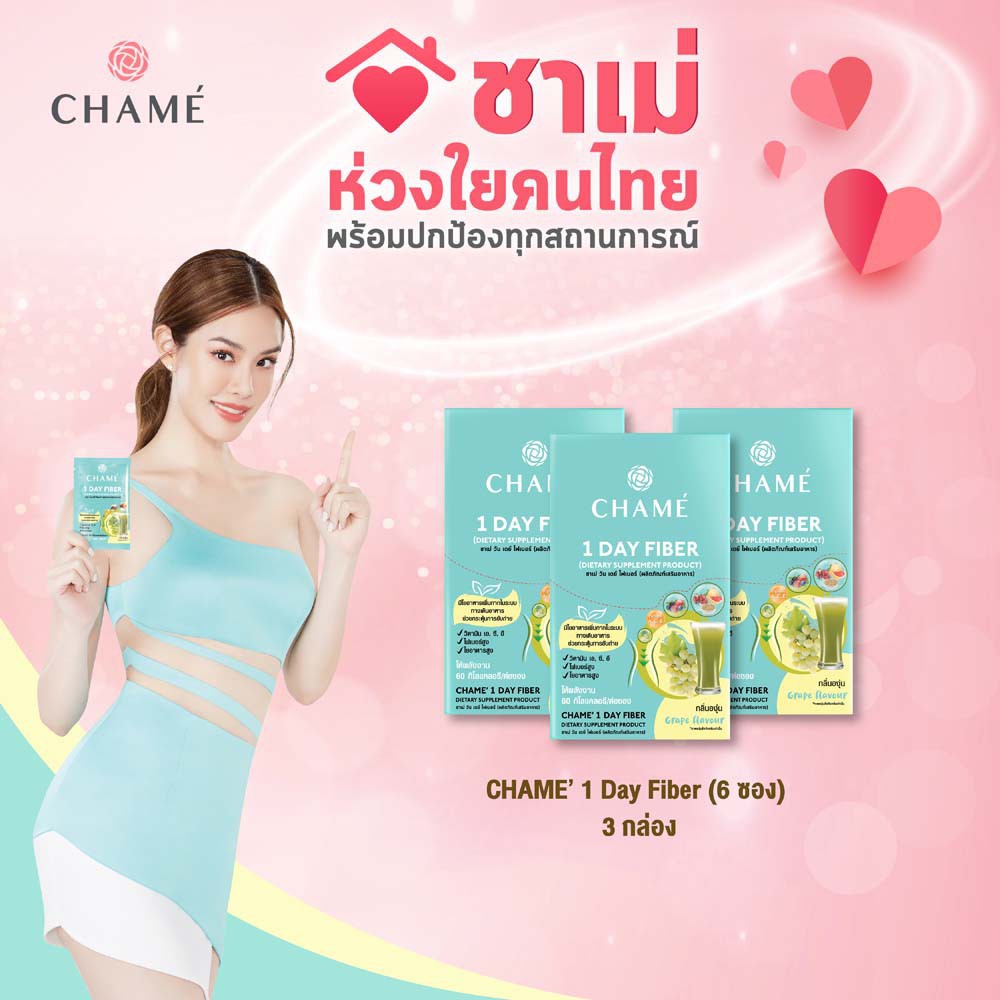 CHAME’ 1 Day Fiber (ชาเม่ วันเดย์ ไฟเบอร์) 3 กล่อง