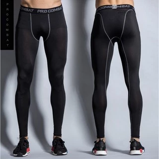 ซื้อ1แถม1 PRO COMBAT กางเกงออกกำลังกายขายาว วิ่ง/ฟิตเนส กระชับกล้ามเนื้อ Running Compression Pants Tights