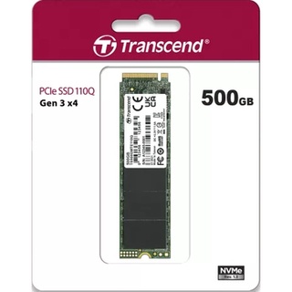 Transcend MTE110Q 500GB M.2 2280, SSD PCIe Gen3x4, M-Key  เอสเอสดี ฮาร์ดดิสก์ภายใน (TS500GMTE110Q)