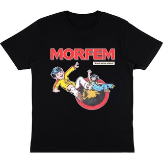 เสื้อยืดโอเวอร์ไซส์เสื้อยืด ลาย Morfem Face BINAR | เสื้อยืด พิมพ์ลาย Morfem | เสื้อยืด พิมพ์ลาย MORFEM BAND สีดํา สําหร