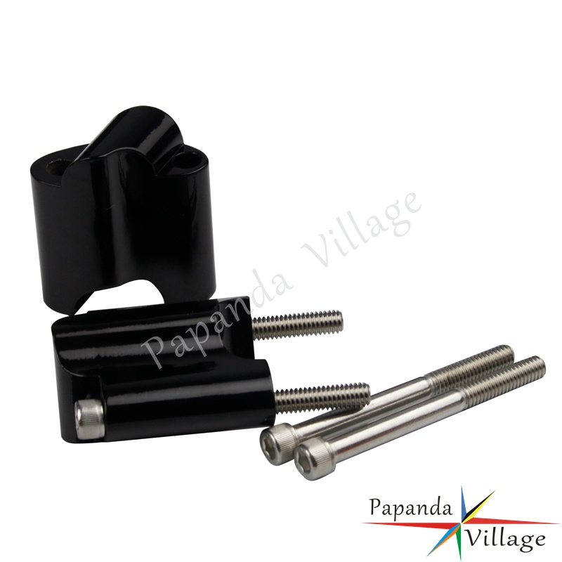 BlackPolish 1quot Handlebar Riser 2quot Riser Extension Block for ...