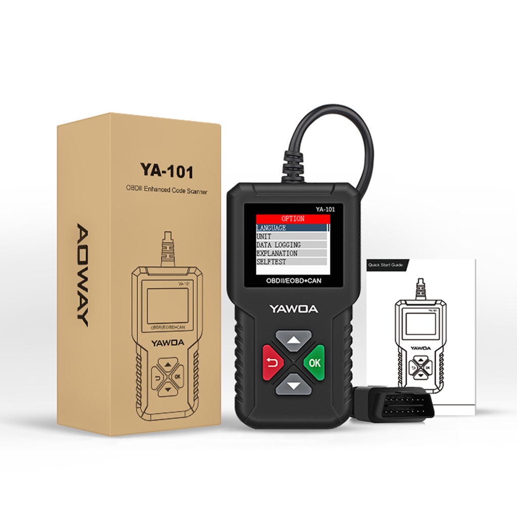 รุ่นหลายภาษา CR3001 เดียวกัน YA-101 OBD2 รถ Fault อ่านรหัสการ์ด (Default เป็นเวอร์ชันภาษาอังกฤษ)