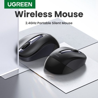 UGREEN(90371) MU003 2.4G Wireless Silent Mouse Ergonomic Design Mouse with USB Mini Receiver Ambidextrous PC / Mac / Lap