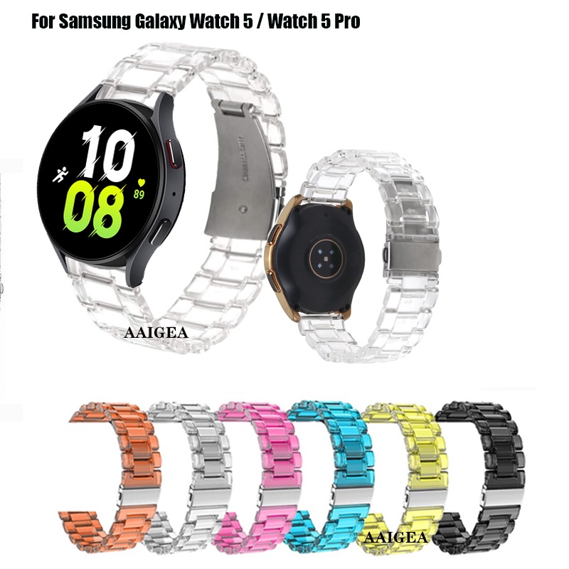 โปร่งใสใหม่สายเรซินน้ําหนักเบาสําหรับ Samsung Galaxy Watch 7 / FE / 6 / 5 Pro / Watch4 40 มม.44 มม.