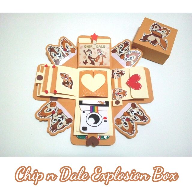 🎉🎁 Chip n Dale Explosion Box 💕 กล่องระเบิด ชิปกับเดล กล่องของขวัญ น่าร้ากกก 🐿🐿