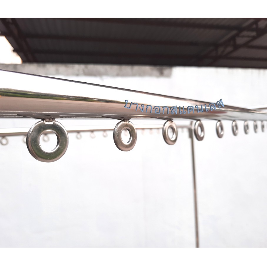 พร้อมส่ง!! ราวตากผ้าสแตนเลส ยาว 1.50 เมตร 6 ราว ล้อล๊อคได้ ราคาสุดคุ้ม - รูปที่ 6