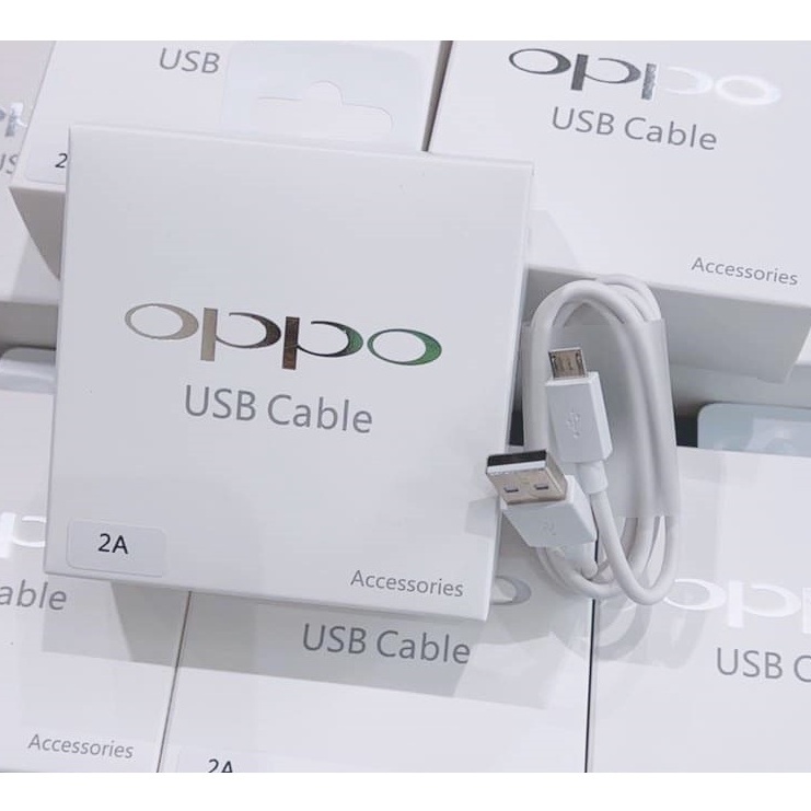สายชาร์จ แท้ OPPO USB 2A  สำหรับ OPPO รุ่นทั่วไป ของเเท้ 100% ใช้ได้กับมือถือ หลายรุ่น เช่น Oppo A37 A71 A3S A71 F5 F7 F