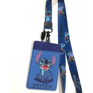 STITCH SM สายคล้องคอ สายคล้องบัตร ที่ใส่บัตร ซองใส่บัตร ที่ใส่บัตร พร้อมสายคล้องคอ ลาย STITCH SM งานดี สวยงาม  BY  PMYL