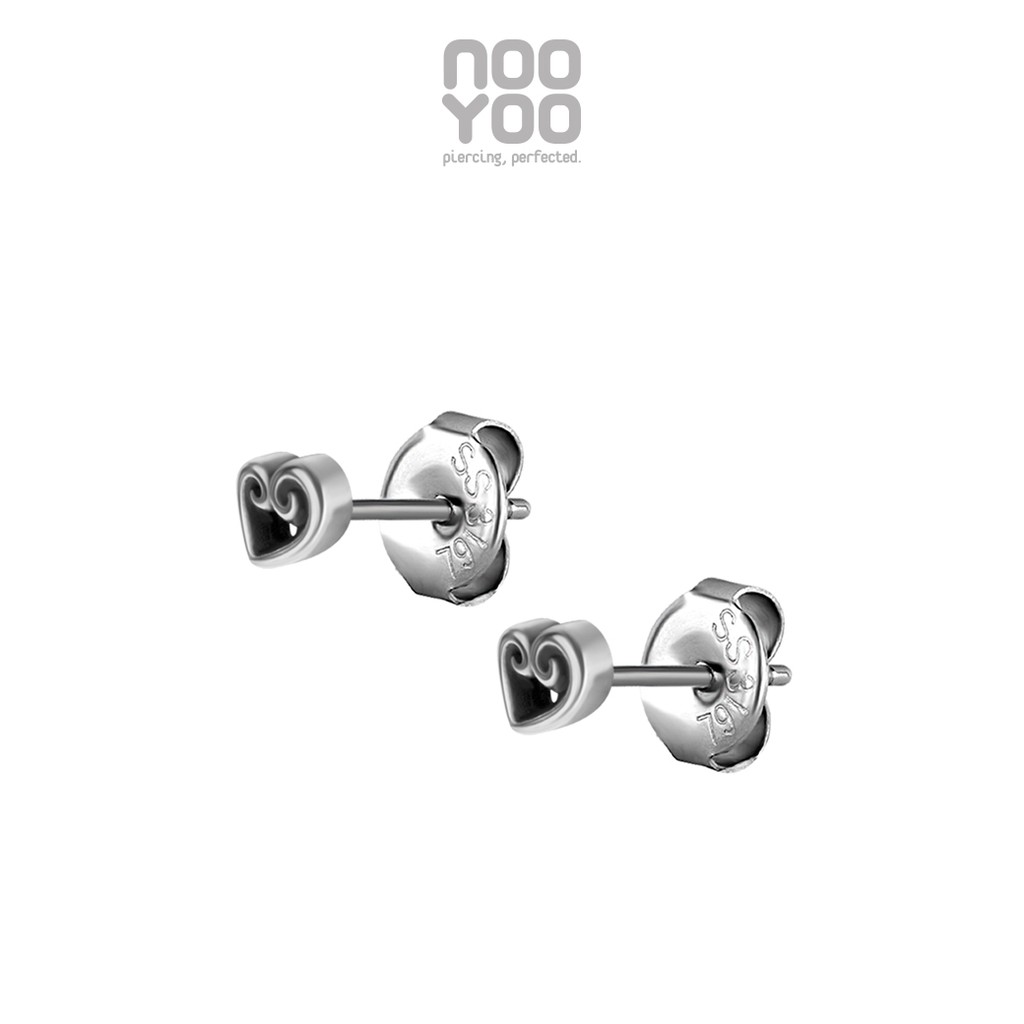 NooYoo ต่างหูสำหรับผิวแพ้ง่าย Heart