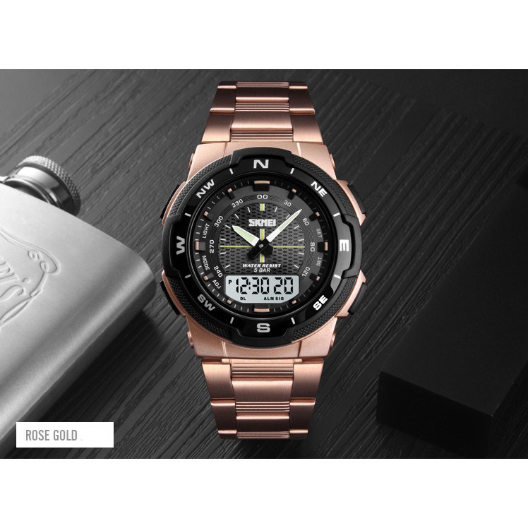 นาฬิกา casio นาฬิกาโทรศัพท์ SKMEI 1370 นาฬิกาข้อมือ ผู้ชาย สายเหล็ก นาฬิกาแฟชั่น นาฬิกาดิจิตอล ของแท้ 100% กันน้ำ พร้อมส