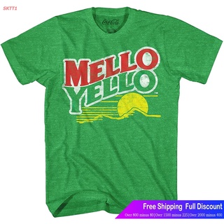 เสื้อยืดผ้าฝ้ายพิมพ์ลายแฟชั่น SKTT1 เสื้อยืดแขนสั้น Coca-Cola Mello Yello Soda Pop Drink Funny Classic Vintage Mellow Ye