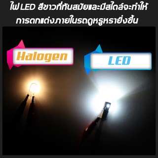 หลอดไฟไฟตัดหมอกรถยนต์ หลอดไฟ LED 1 คู่ ; แสงจ้าสีขาวบริสุทธิ์ (6000K) ติดตั้งง่ายและรวดเร็ว Plug&amp;Play {จัดส่งด่วน} H1 /