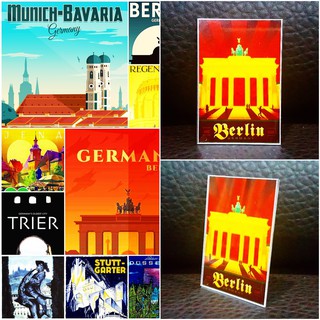 แม่เหล็กติดตู้เย็น อะครีลิค เยอรมัน 2×3 นิ้ว ของฝาก ของที่ระลึก Souvenir Acrylic Fridge Magnet Germany A 2x3"