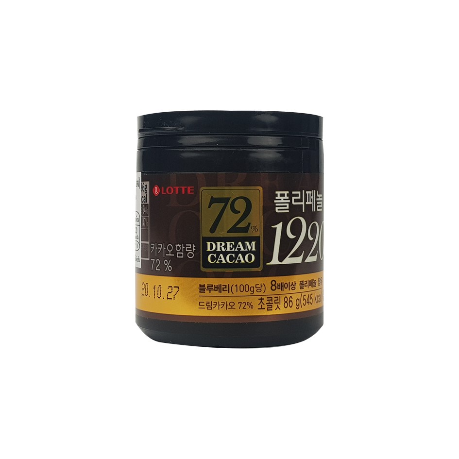 ดรีม คาเคา 72% (กระปุก) 86 กรัม / Lotte Dream Cacao 72%