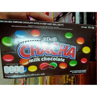 ขนมหวานรสช็อกโกแลตเคลือบน้ำตาลสีต่างๆ Chacha milk chocolate