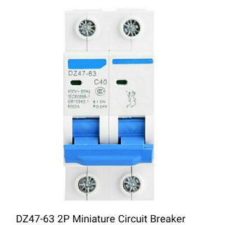 เบรกเกอร์ขนาด 2P 6A,20A,25A,40A,50A,63A (ส่งทันที)