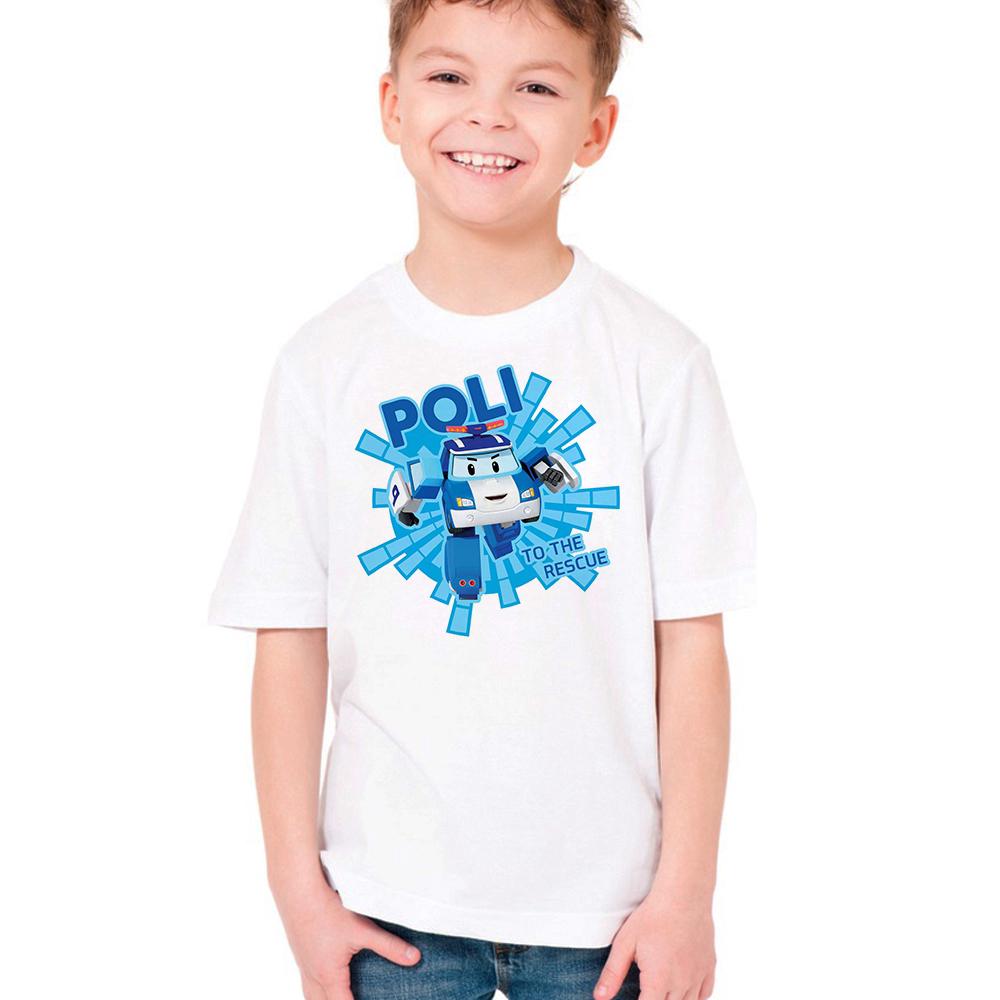 เสื้อยืดเด็ก แขนสั้น ลายการ์ตูน robocar poli