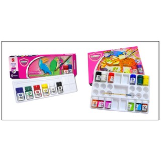 MASTERART PREMIUM GRADE POSTER COLOUR 3 IN 1 สีโปสเตอร์ ชุด จิตรกรน้อย  ( 6สี // 12สี )