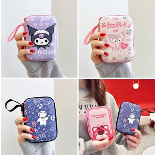 Linabell Kuromi กระเป๋าใส่หูฟัง ที่ชาร์จโทรศัพท์ สายเคเบิล USB แบบพกพา น่ารัก