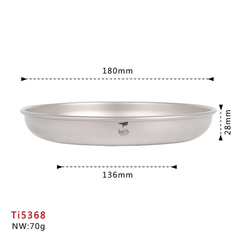 จานไทเทเนียม 450 ml Keith Ti5368