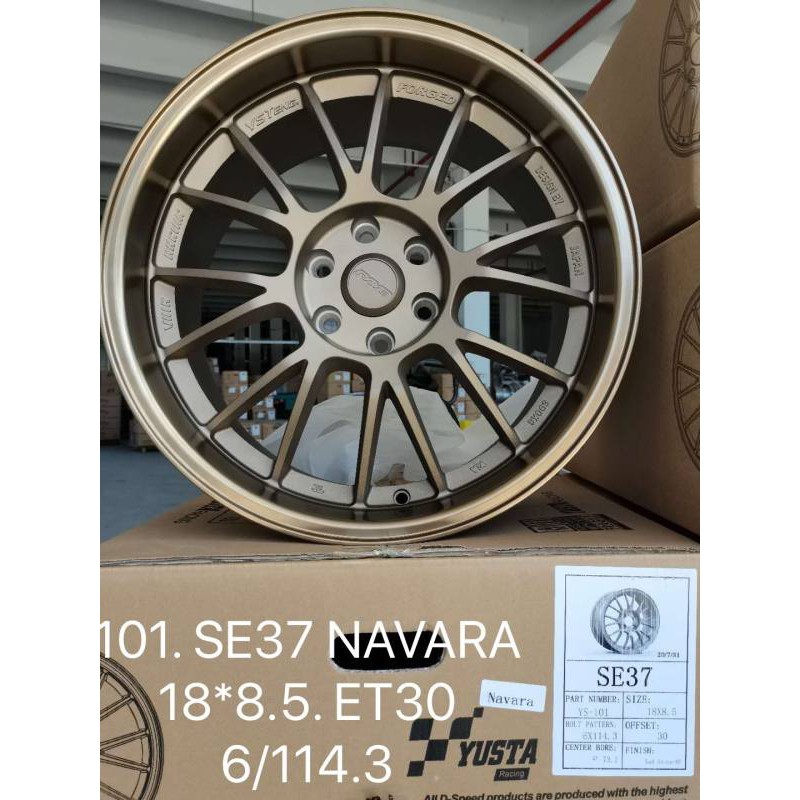 ล้อแม็กใหม่  SE37 ใส่ นาวาร่า  ตรงรุ่น ไม่ต้องแปลง  ขอบ18 กว้าง 8.5 6/114.3