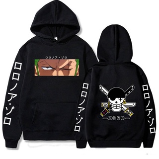 เสื้อกันหนาวลําลอง ผ้าฟลีซ ลายการ์ตูนอนิเมะ One Piece Zoro แนวสตรีท สไตล์ญี่ปุ่น สําหรับผู้ชาย และผู้หญิง