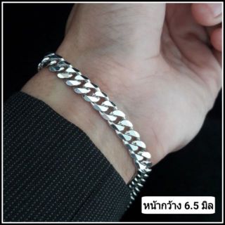 น้ำหนักเงิน 1 บาท (15.3 กรัม).สร้อยข้อมือเงินแท้.ลายอิตาลี่ (italy) เงินแท้ทั้งเส้น .(ไม่ใช่งานชุบเงิน