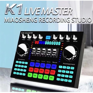 K1 V8 Live Sound Card ชุดอุปกรณ์เสริมสําหรับคอมพิวเตอร์โทรศัพท์มือถือ