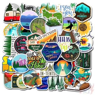 ❉ Outdoor Camping Series 02 Happy Travel &amp; Wild Adventure Stickers ❉ 50Pcs/Set  DIY Fashion Mixed Luggage Laptop Skateboard Doodle Decal Stickers สติ๊กเกอร์