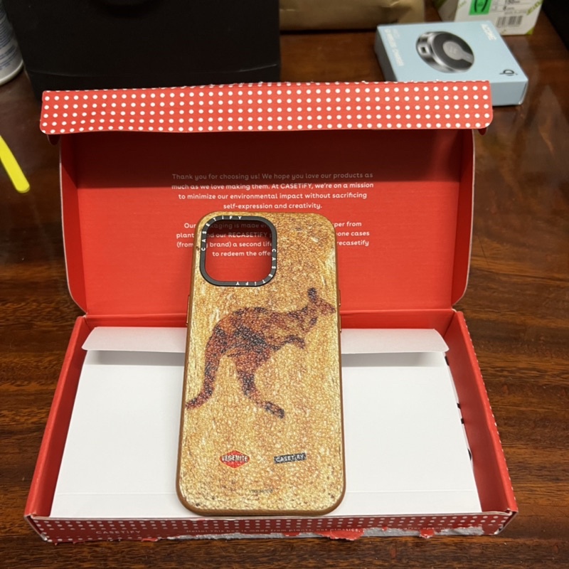 พร้อมส่งมือสอง-เคส Case Casetify แท้ 100% เคส iPhone 13 Pro รุ่น Vegemite Toast Magsfe leather Case