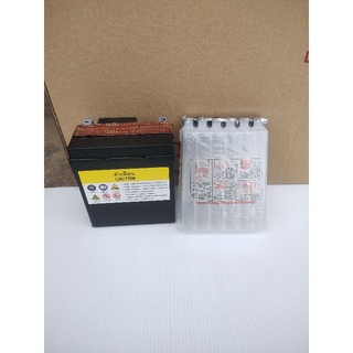 แบตแห้งพร้อมอีเลทโทรไลต์, 12V,7แอมป์ CBR250R,CBR300R,VASPA150, R3 MT031ลูก