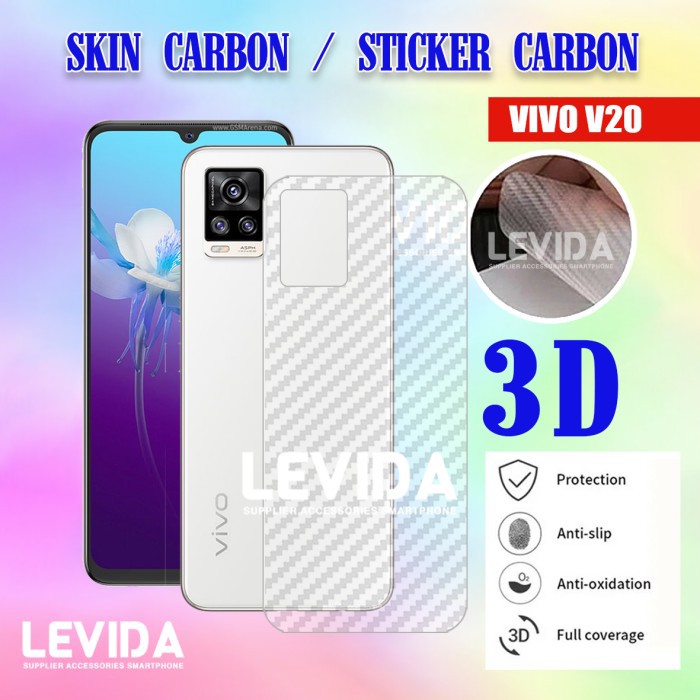 VIVO V20 SKIN CARBON SKIN BACK 3D ANTI-SCRATCH SKIN VIVO V20