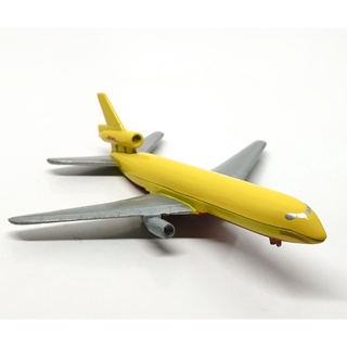 Majorette Airplane Douglas DC-10 - DHL Airplane - Yellow Color / Metal /scale (4.2") no Package