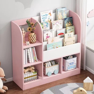 ชั้นวางของ สำหรับเด็ก ตู้หนังสือขนาดเล็ก ชั้นวางหนังสือ ห้องนั่งเล่น ห้องทำงานเรียบง่าย มีของในไทย พร้อมส่ง