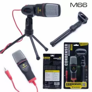 Nubwo Condenser Microphone ไมค์โครโฟน พร้อมขาตั้ง รุ่น M66 สีดำ Black