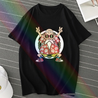 เสื้อยืดลำลองเสื้อยืด พิมพ์ลาย Tropical Kame Senin Harajuku Master Roshi Jackie Chun Dragon Z Ball 6Xl สําหรับผู้ชายS to