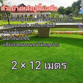 หญ้าเทียมขนาด2×12เมตรAAAขนสูง2cm. ขนนุ่มพร้อมส่ง Artificial grass size 2×12 meters AAA, feather height 2cm. Soft bristle