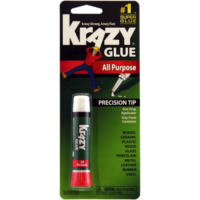 Krazy Glue All Purpose Precision Tip KG58548R กาวหลอด, 0.07 ออนซ์, หลากสี , 2g